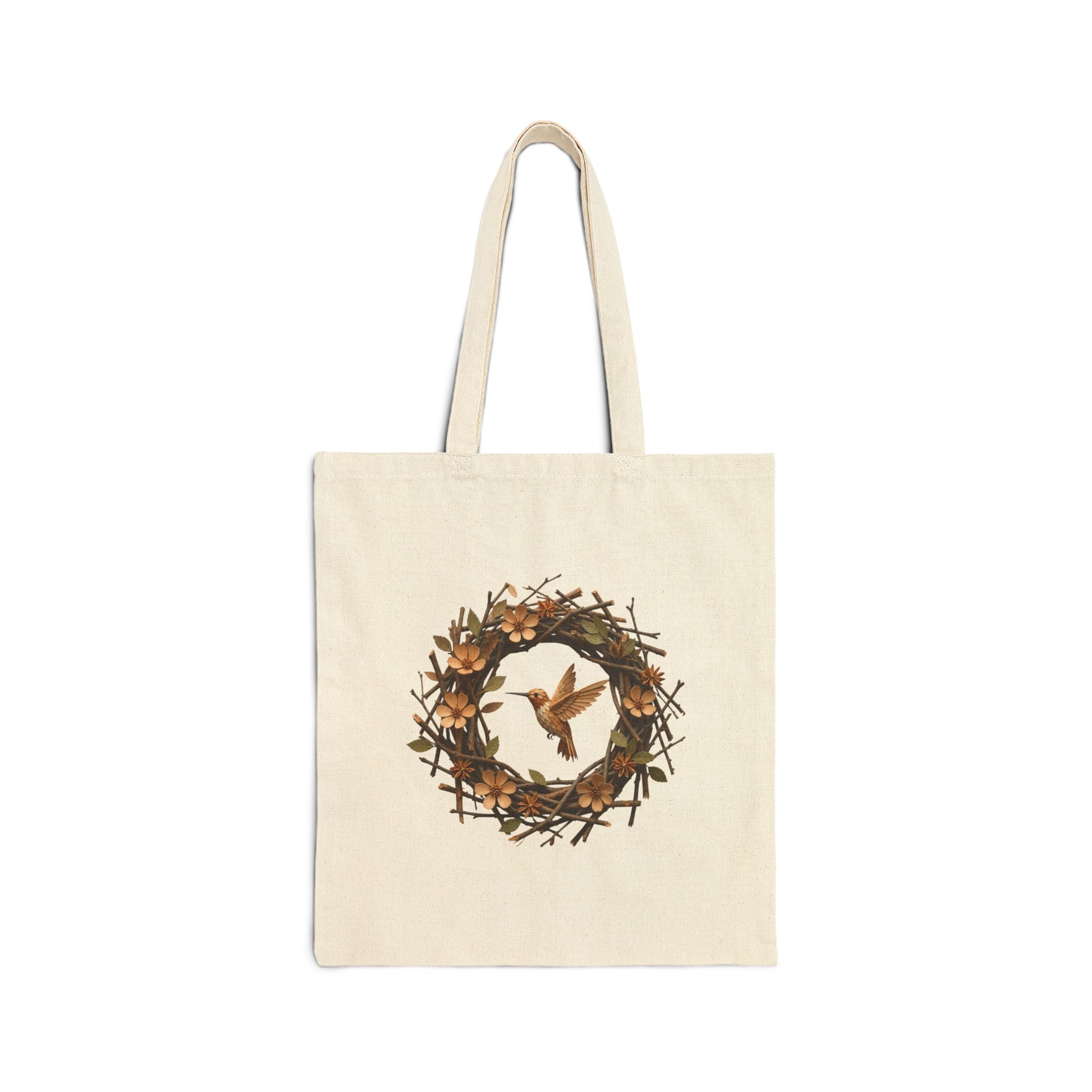 Driftwood Bird Cotton Canvas Tote Bag