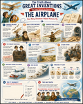 Airplane Invention STEM History Poster • 11x14 Homeschool Wall Art