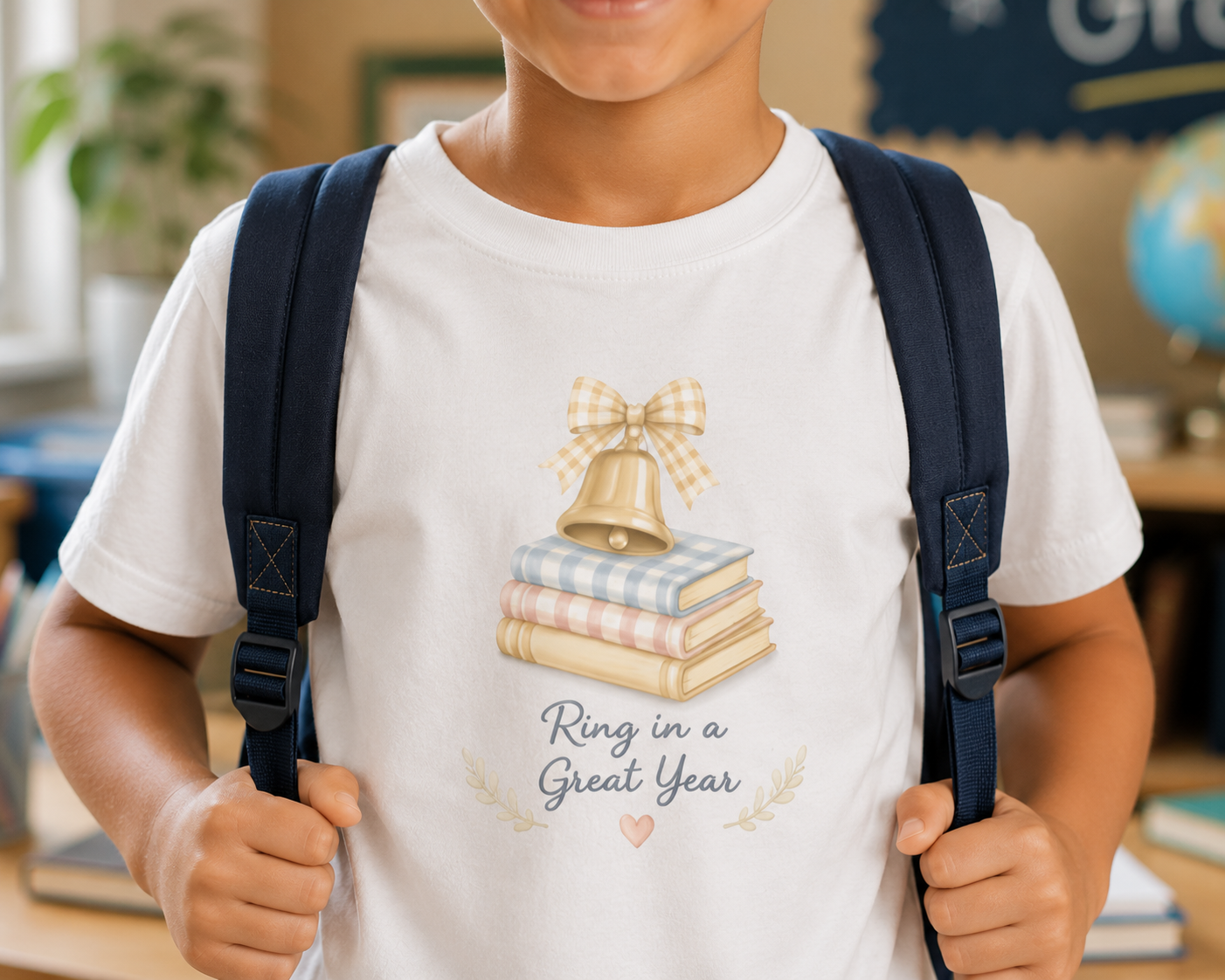Back to School Youth Graphic Tee – Ring in a Great Year | Cute School Bell Shirt for Boys & Girls | Youth Cotton T-Shirt